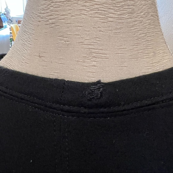 HELMUT LANG genuine leather and wool black long sleeve sweater - Picture 10 of 10